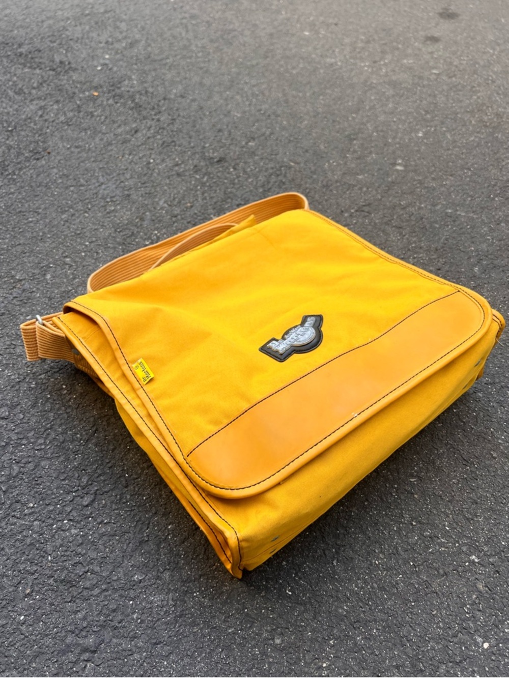 Vintage Dr. Martens Yellow Canvas Messenger Bag